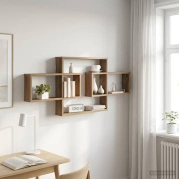 vidaXL Wandplank Artisanaal eiken 130 x 10 x 50 cm Bewerkt, Verzenden, Nieuw