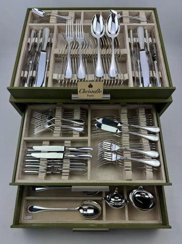 Christofle - Tafelservies voor 12 (126) - Parels -