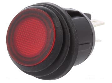 Schakelaar - Rood - 12V - 20A - IP65 - Verlicht - Vierkant, Ophalen of Verzenden, Nieuw, Schakelaar
