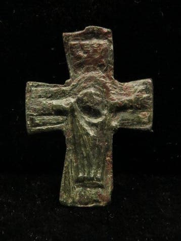 Byzantijns Brons Versierd kruis - 3 cm (Zonder minimumprijs)