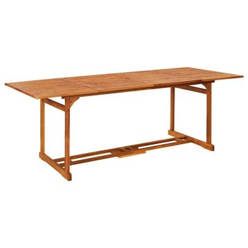 vidaXL Tuintafel 220x90x75 cm massief acaciahout, Tuin en Terras, Verzenden, Nieuw, Hout