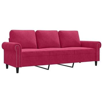 Design bank wijnrood | Luxe fluweel | 41% Korting, Driepersoons, 75 tot 100 cm, Ophalen of Verzenden, Zo goed als nieuw