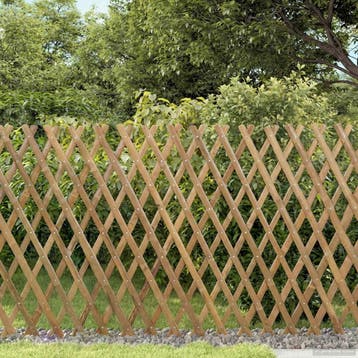 vidaXL Uitschuifbaar plantenrek 2 pcs Licht Bruin 100 x 105, Verzenden, Nieuw, Hout