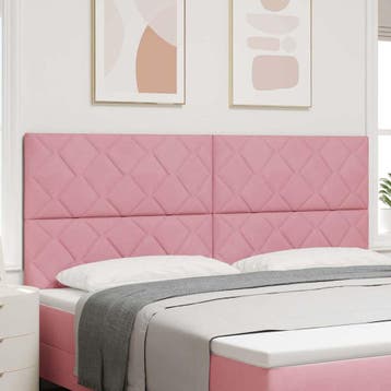 vidaXL Hoofdbord Roze 200 cm Fluweel, Verzenden, Nieuw, Stof