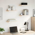 vidaXL Wandschapppen 4 st 40x23,5x4 cm bewerkt hout, Huis en Inrichting, Woonaccessoires | Wandplanken en Boekenplanken, Verzenden