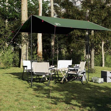 vidaXL Kampeerluifel waterdicht 300x294 cm groen, Verzenden, Nieuw, Tot en met 2