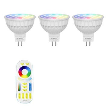 Beginners set - MR16- 3 wifi lampen - Kleur + DUAL WHITE, Ophalen of Verzenden, Nieuw