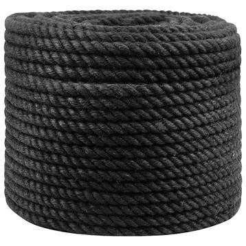 vidaXL Jute Touw 14 mm Zwart 100% Tossa jute, Verzenden, Nieuw