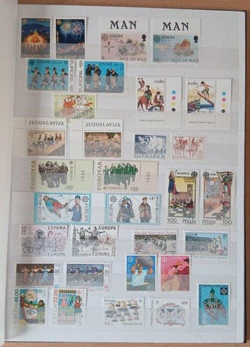 Europa CEPT - Klassificator met collectie Europa CEPT MNH, Gestempeld