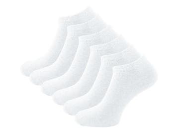 6 paar Sneakersokken - SQOTTON® Premium - Naadloos - Wit, Verzenden, Nieuw