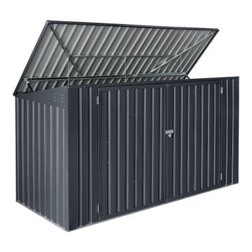 [en.casa] Containerombouw Grebin donkergrijs 112-131x237x101, Verzenden, Nieuw