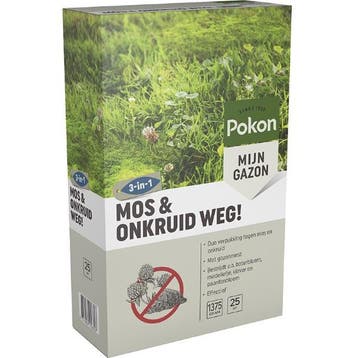 Pokon Mos en Onkruid Weg | Gazon | 25 m² (1.375 kg), Verzenden, Nieuw