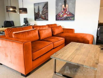 Loungebank Amsterdam - loungebanken - Oranje, Nieuw, 150 cm of meer, Stof, 250 tot 300 cm