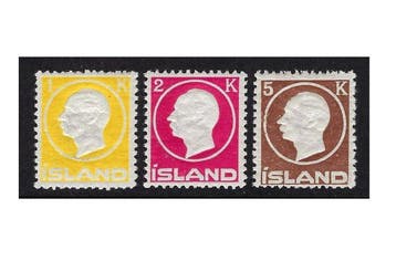 IJsland 1912 - Frederic VIII 1K tot 5K - Yvert Tellier N., Gestempeld
