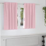 vidaXL Zwart-out Gordijnen met Ringen 2 pcs Babyroze 140 x, Verzenden, Nieuw
