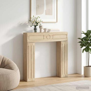 vidaXL Haardomlijsting Sonoma Eiken 102 x 18 x 100,5 cm, Verzenden, Nieuw