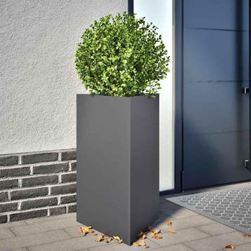 vidaXL Plantenbakken 2 st driehoek 50x43x75 cm staal, Verzenden, Minder dan 60 cm, Nieuw, Metaal