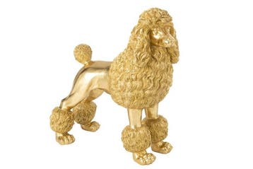 Beeld, Poodle Dog - Luxury Gold - 26 cm - Hars
