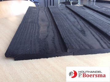 Douglas zweeds rabat |  12/24X190mm | Zwart gecoat |  2x, Minder dan 25 mm, Nieuw, Plank, 300 cm of meer