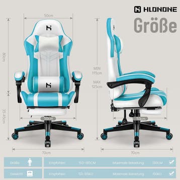 Ergonomische Bureaustoel -  Office Chair - Gamestoel - Volwa, Verzenden, Zo goed als nieuw
