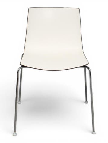 Arper Catifa 46 vergaderstoel, wit/bruin, Ophalen of Verzenden, Gebruikt, Wit