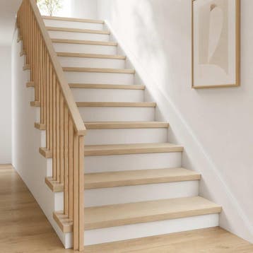 vidaXL Trap Tread 8 st 70 x 30 x 2 cm Wit Massief Eikenhout, Verzenden, Nieuw