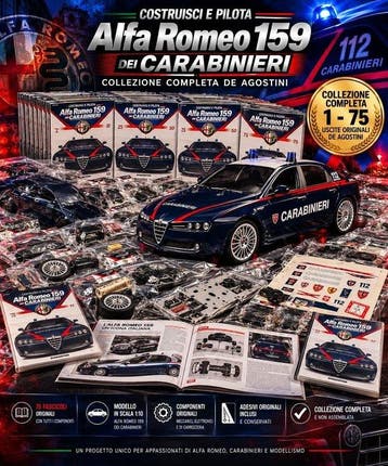 DeAgostini 1:10 - Modelauto (75) - Alfa Romeo 159 dei, Nieuw