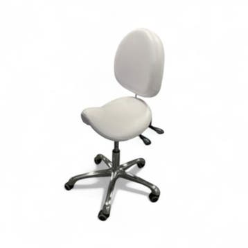 Tabouret Ollie Wit - Comfortabele Werkkruk met Rugleuning, Witgoed en Apparatuur, Persoonlijke-verzorgingsapparatuur, Verzenden