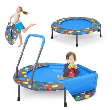 3in1 Kinder Trampoline 93cm met Ballenbak en Handgreep, Verzenden, Nieuw