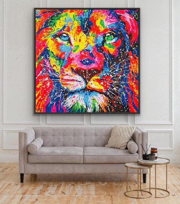 Joaquim Falco - LION XL, Antiek en Kunst, Kunst | Schilderijen | Modern