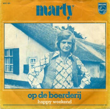 vinyl single 7 inch - Marty - Op De Boerderij, Verzenden, Zo goed als nieuw, 7 inch, Pop