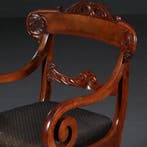 6 eetkamerstoelen + 1 armstoel  incl bekleding naar wens ca, Antiek en Kunst, Ophalen of Verzenden