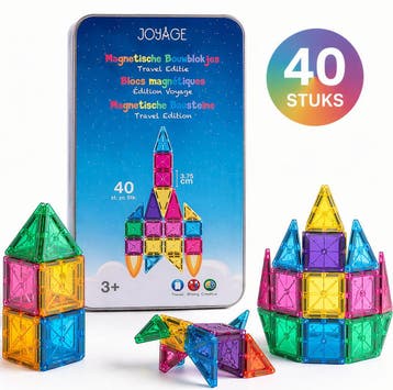 Mini magnetic tiles Travel set - 40 stuks - Magnetische, Verzenden, Nieuw