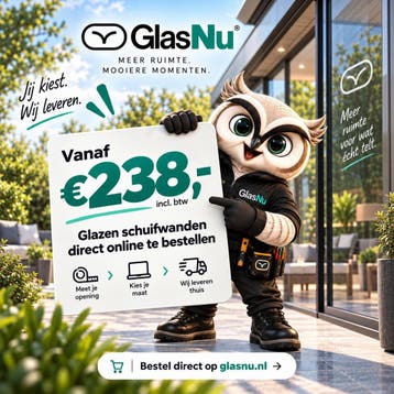 Glazen Schuifwanden voor Terrasoverkapping | Vanaf €238,-, Verzenden, Overige typen, Nieuw, 160 cm of meer