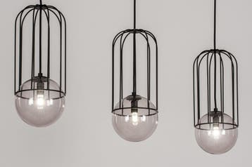 Rietveld Hanglampen - Zwart, Grijs - Glas, Metaal, Verzenden, Nieuw