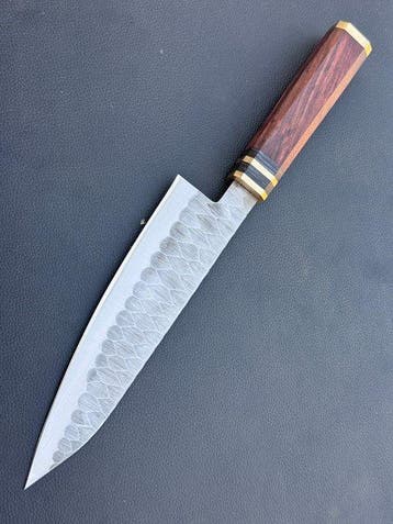 Custom Hand-Forged Premium Chefs Knife - Tafelmes - Staal,