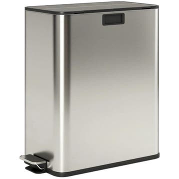 Keukenafvalbak 2 X 28L RVS Pedaalemmer Met Soft-Close-Deksel, Doe-het-zelf en Verbouw, Hout en Planken, Verzenden, Nieuw