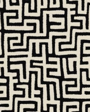 Jacquard Doolhof Zwart, Nieuw, Zwart