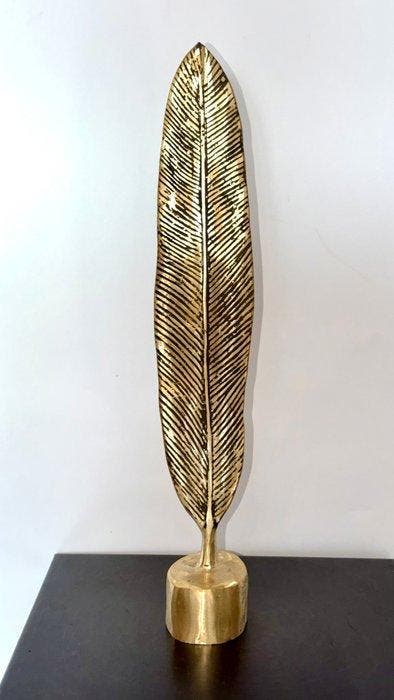 Abdoulaye Derme - sculptuur, Plume décorative stylisée - 43, Antiek en Kunst, Curiosa en Brocante