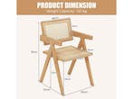Coast Eetkamerstoelen - 4-Delige Set Bamboe & Imitatie-Riet, Verzenden, Nieuw