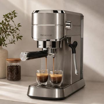 TIROSS Espressomachine 15 bar met Thermoblock, melkopschu..., Ophalen of Verzenden, Nieuw