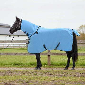 vidaXL Paardendeken Volledige Aqua 105 cm Polyester Fleece, Dieren en Toebehoren, Verzenden, Nieuw