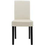 Eetkamerstoel set van 6 Hamburg kunstleer creme en zwart [en, Verzenden, Nieuw