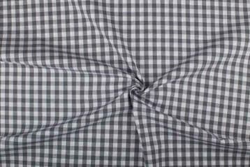 Geblokte stof antraciet wit geruit - 10mm geruit, Hobby en Vrije tijd, Stoffen en Lappen, 120 cm of meer, Ophalen of Verzenden