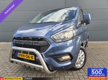 Zakelijke lease - Ford Transit Custom 2.0 TDCI L2H1 DC, Automaat, Gebruikt, Euro 6, Blauw