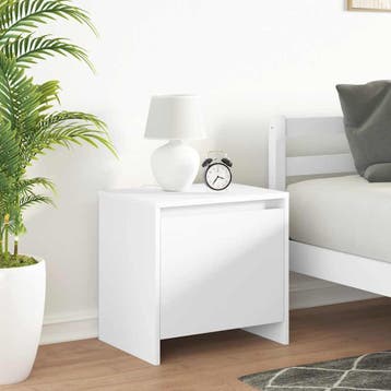 vidaXL Nachtkastje 45x34x44,5 cm bewerkt hout wit, Minder dan 45 cm, Verzenden, Nieuw, Minder dan 55 cm