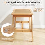 LIVSK Houten Eetbank - Duurzaam Natuurlijk Bamboe - H-vormig, Huis en Inrichting, Tafels | Bijzettafels, Verzenden, Nieuw