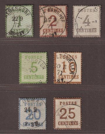 Duits Rijk - Bezetting van Frankrijk 1870-1871, Gestempeld