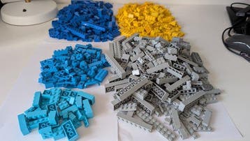 Lego Onderdelen - 1000 Pieces - Blue Yellow Gray Azure, Nieuw
