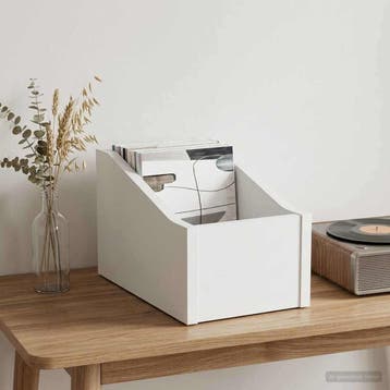 vidaXL LP Recorddoos Wit 18 x 32 x 18 cm Bewerkt hout, Verzenden, Nieuw